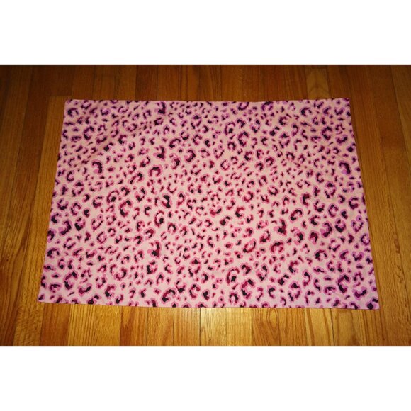 Vintage Pink & Black Leopard Print Pillowcase Queen Size pinup retro punk goth - Picture 1 of 7
